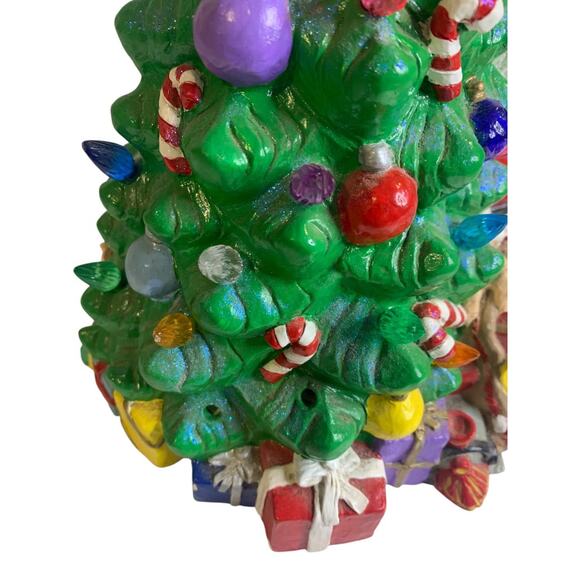 Vintage Ceramic Christmas Tree Top Only 10" Santa Replacement - Picture 5 of 8